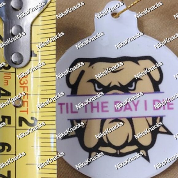 Purple and Gold Holiday Ornament Set – Boots, Bruhs & Iconic Phrase - Picture 5 of 13